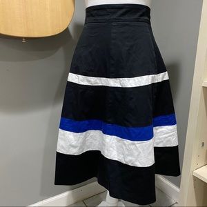 Striped blue, black and white Skirt
